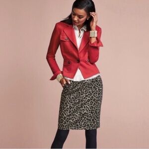 NWOT Cabi Jungle Pencil Skirt. Puma Leopard Print. Size 16.